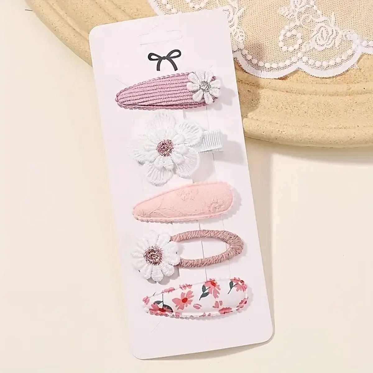 Haarspeldjes - 5 stuks - Bloemetjes - Meisjes - Leuk Als Cadeautje - Roze - Paars - Wit - Stijlvol - Goede Kwaliteit