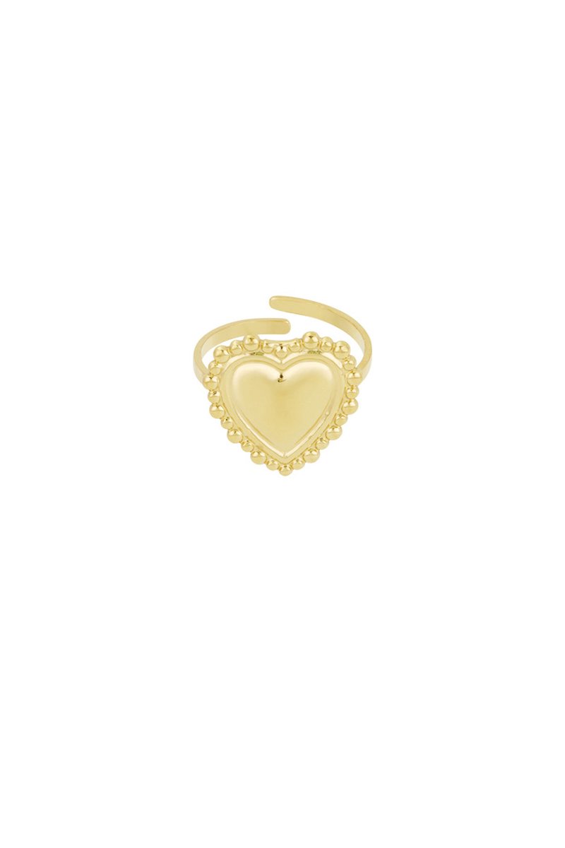 Ring met bubbelhart - Goudkleur