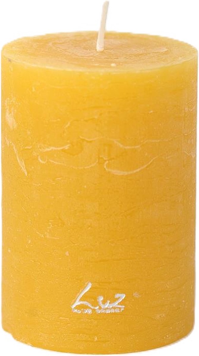 Rasteli Luz Your Kaars Cilinder Geel-Oker Geel D 7 cm H 15 cm