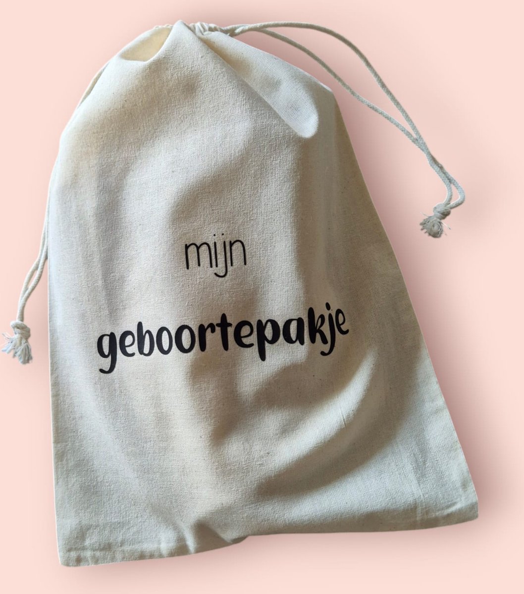 Troubadot | bewaarzak | Mijn geboortepakje | babycadeautje | kraamcadeautje | organiser | opbergtas | luiertas | katoen | naturel | kraamcadeau | mommy musthaves