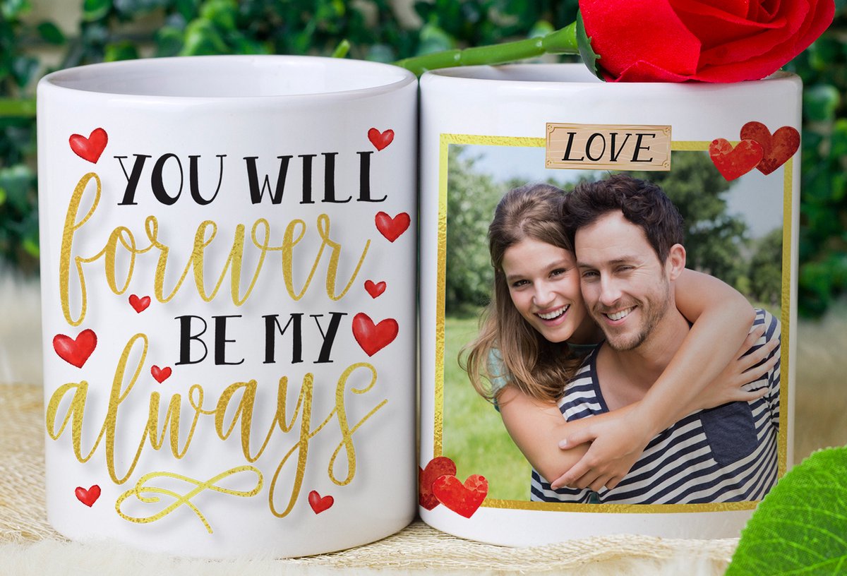 Always be my Valentine - Beker - Valentijnscadeau - Cadeau - Valentijn - Gratis Inpak Service