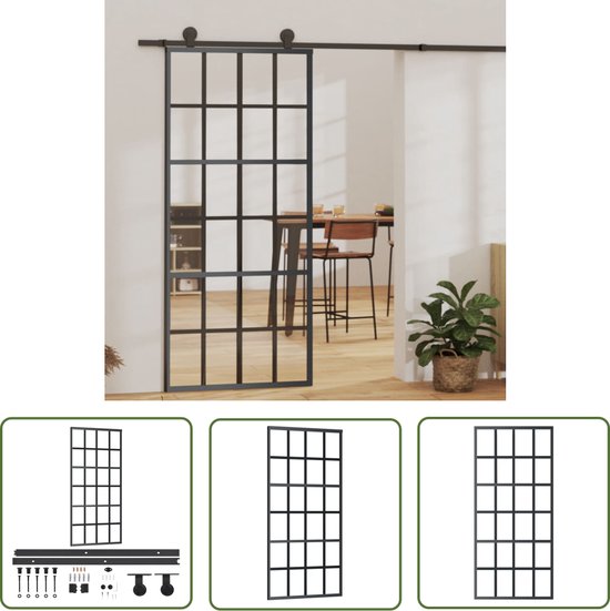 Vidaxl Sliding Door Esg Glass And Aluminium 102.5x205 Cm White