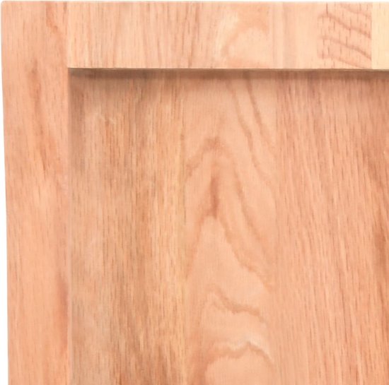 vidaXL Eikenhouten Wandplankje - Wanddecoratie - Wandschap 100x50x(2-4)cm behandeld massief eikenhout lichtbruin - Vintage Wandrek - Rustic Wandrek - Woonaccessoires