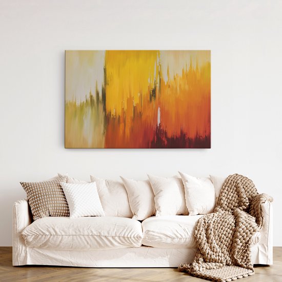 Saammp Canvas Schilderij - Vegen - Abstract - 45x30 - Foto op canvas - Wanddecoratie - Muurdecoratie Woonkamer - Slaapkamer decoratie - Canvas Print