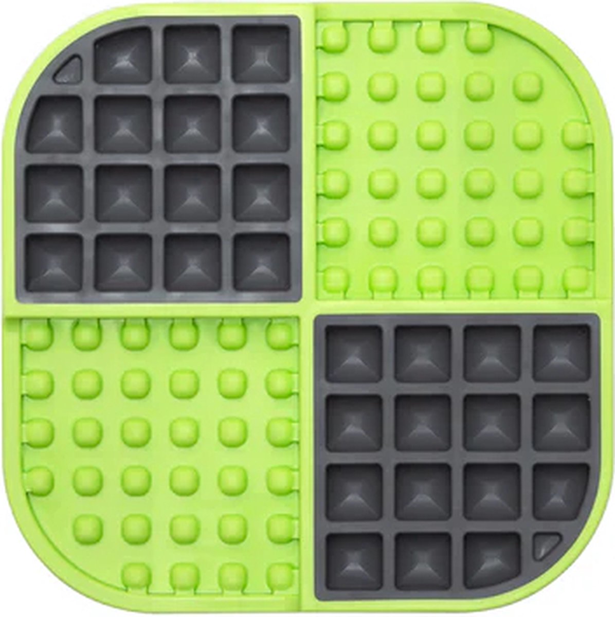 Bol.com LickiMat Slomo Kat - Groen/grijs - 20 cm aanbieding