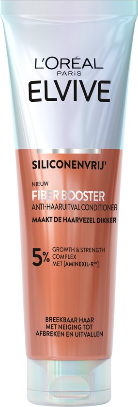 L'Oréal Paris Elvive Fiber Booster Anti-Haaruitval Conditioner - Voor dikker, sterker haar - Geschikt voor breekbaar haar met neiging tot afbreken en uitvallen - 150ml