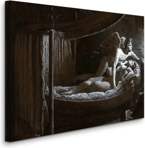 François Edouard Picot - Cupid with Psyche Extinguishing the Lamp - Cupido met Psyche die de Lamp Dooft (1800s) - 2:3