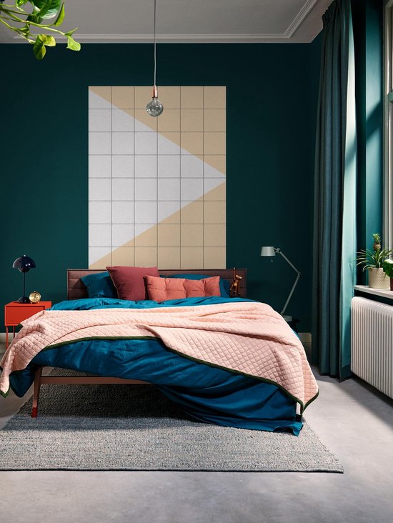 IXXI Color blocking - Gris Beige, Allon Dery - 80 x 100 cm - Support d'accrochage gratuit - Grande Décoration murale et posters - Graphisme, Abstrait,