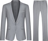 Allthemen Costume 2 pièces pour homme – Veste décontractée moderne pour le travail – 2XL