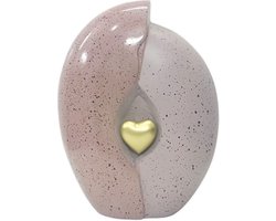 Unieke As Urn - 3 Liter - Handgemaakte Hart urn - Urn - Crematie Urn - Uniek - Voor Huisdieren of Menselijk As - Crematie As - Decoratie Urn - Pink Heart