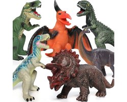 foto van Bolke - dinosaurus speelgoed - dino's voor peuters - zacht - dinosaurussen XL 30cm+ - dinosaurus speelgoed set - speelgoed jongens - dinosaurus speelfiguren
