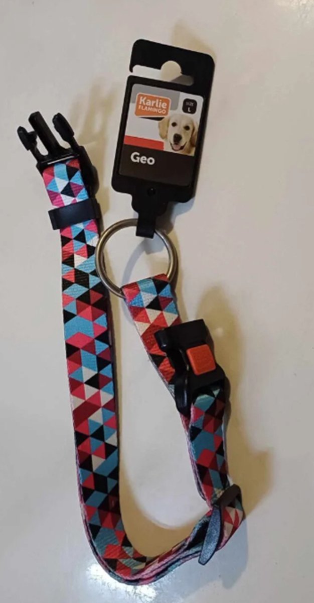 Hondenhalsband Collar geo blue l 50-65cm 25mm