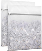 BOTC Waszakken - 60x90cm Waszak Groot - 1 Set van 2 - Bescherm je Wasgoed en Wasmachine - Wit