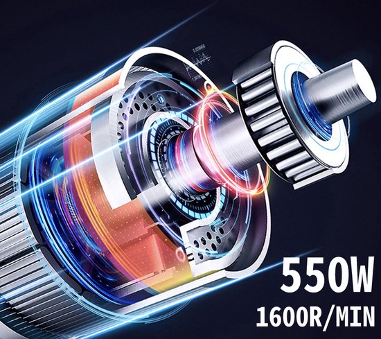 Elektrische Groentesnijder - 550W - Multifunctionele Rasp - Snij- en Raspapparaat - 6 Schijven van Merkloos — afbeelding 2