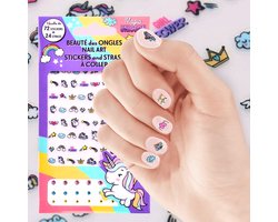 foto van Unicorn Nagelstickers - Voor Kinderen - Set van 72 Stickers + 24 Steentjes - Officieel Gelicentieerd
