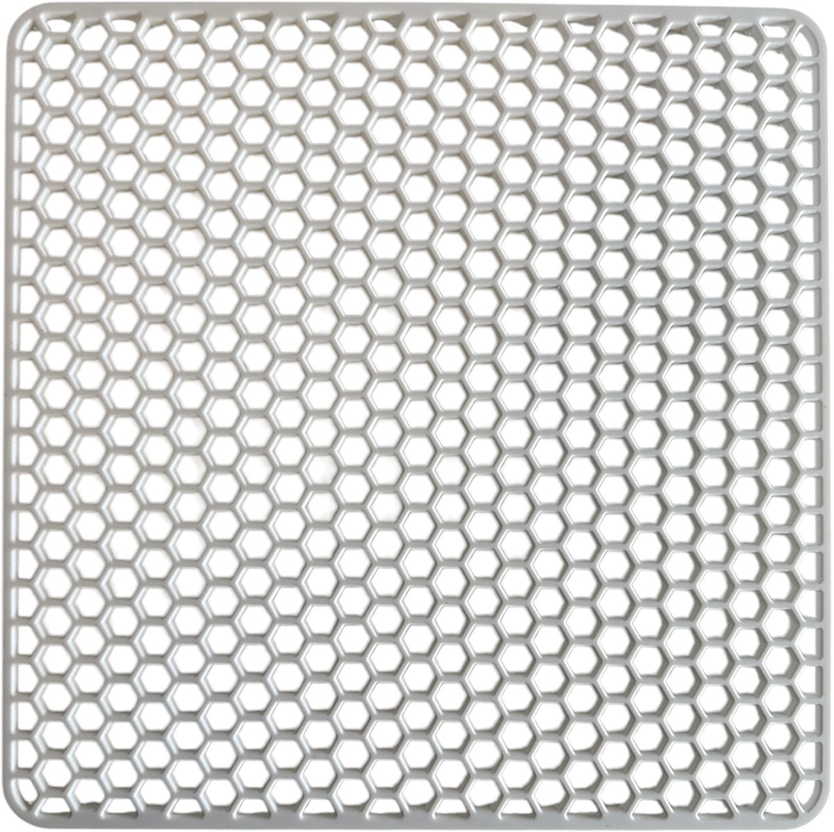 MONOO Gootsteenmat - Hexagon Patroon - Wit - Vierkant - Siliconen - 30x30cm - BPA-Vrij - Extra Dik