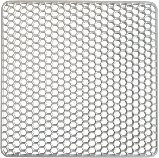 Tapis d'évier MONOO - Motif hexagonal - Wit - Carré - Siliconen - 30x30cm - Sans BPA - Extra épais