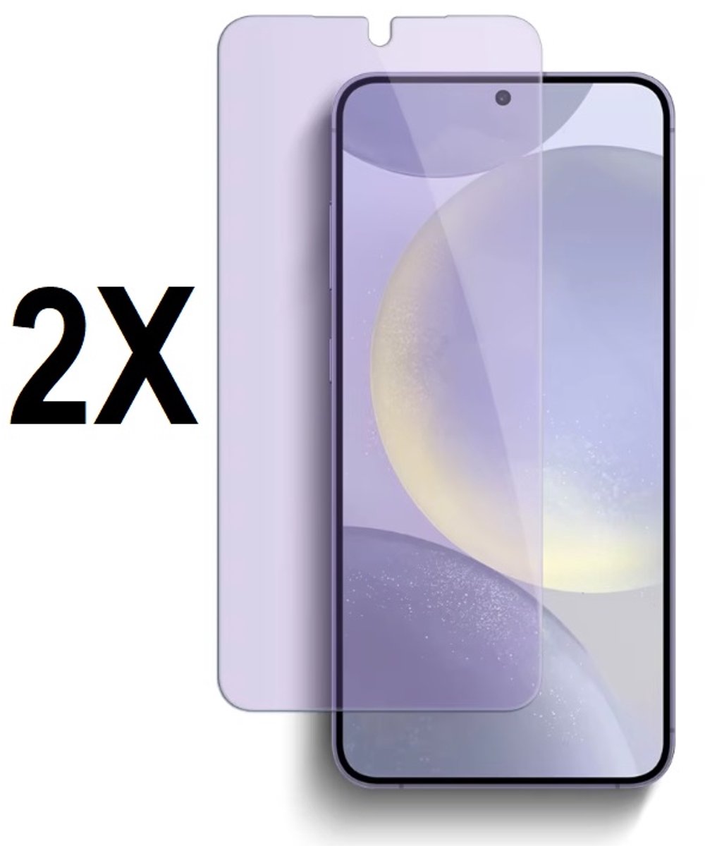 Screenz® -ANTI BLUE LIGHT Screenprotector geschikt voor Samsung Galaxy S25 Plus - Tempered glass Screen protector geschikt voor Samsung Galaxy S25 Plus - Beschermglas - Glasplaatje - 2 stuks