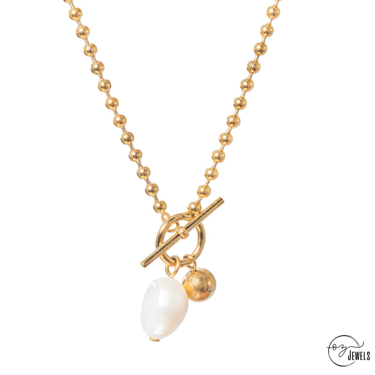 OZ Jewels – Parelketting – Verguld – Elegant – Vrouwen – Verstelbare