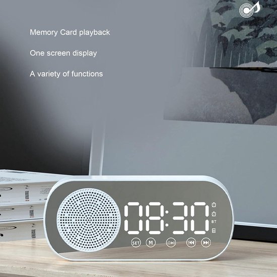 Wekkerradio met Bluetooth-luidsprekers, digitale FM-radio