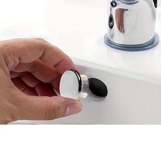 @ Lu’s Today® - Basic Bathroom Essentials - Wastafel Overloop Rozet – Rond – Chroomlook – ABS Kunststof – Ø 22–24 mm