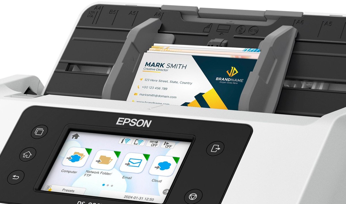 Epson WorkForce DS-900WN - Scanner - Sheetfeeder - Met Wi-Fi - Wit thumbnail 3