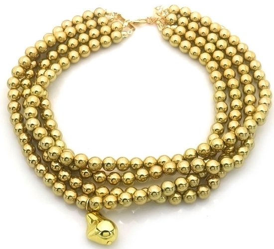 Collier - Perles - Collier à plusieurs niveaux - Réglable - Couleur or