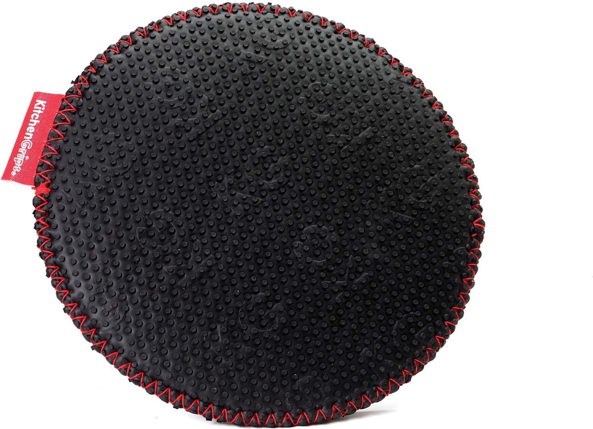 KitchenGrips - Onderzetter - Pannenlap - neopreen - rond - 17.5 cm - zwart