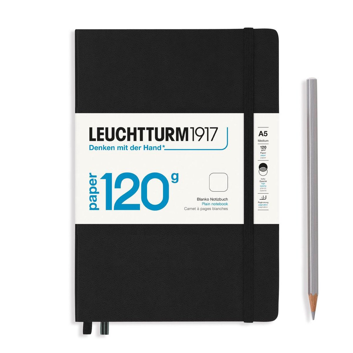 Leuchtturm1917 A5 Medium 120 grams editie Notitieboek blanco Black