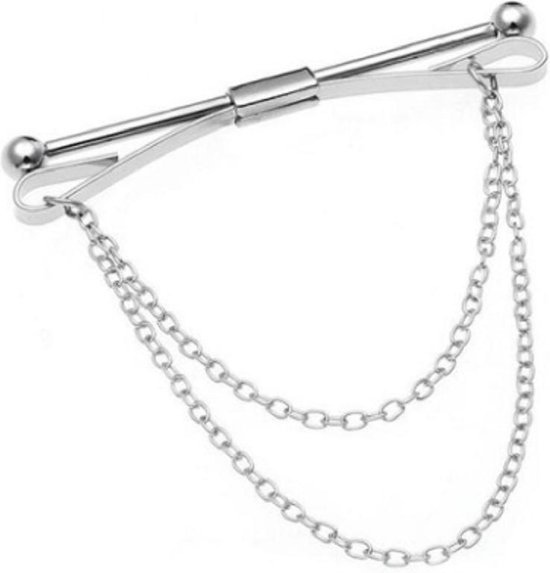 Kraagspeld-Klem-zilverkleur-Collar-ketting-5.5 cm-Charme Bijoux