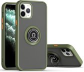 Q Shadow 1 Generation-serie TPU + pc-beschermhoes met 360 graden roterende ringhouder voor iPhone 12 Pro Max (legergroen + zwart)