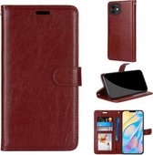 Pure kleur horizontaal Flip PU lederen tas met houder & kaartsleuven & portemonnee & fotolijst voor iPhone 12 mini (bruin)