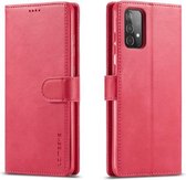 Voor Samsung Galaxy A82 LC.IMEEKE Horizontale lederen flip-hoes met kalfsleer, met houder en kaartsleuven en portemonnee (rood)