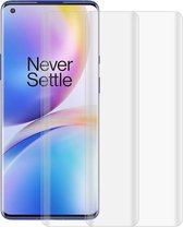 Voor OnePlus 8 Pro 2 STUKS 3D Gebogen Zeefdruk PET Volledige Dekking Beschermfolie (Transparant)