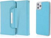 Litchi Texture Horizontale Flip Buckle Afneembare Magnetische PU Leather Case met Kaartsleuven & Portemonnee & Fotolijst Voor iPhone 11 Pro Max (Blauw)