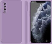 Voor Honor 9X Pro effen kleur imitatie vloeibare siliconen rechte rand valbestendige volledige dekking beschermhoes (paars)