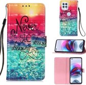 Voor Motorola Moto G100 / Edge S 3D Schilderen Horizontale Flip Leren Case met Houder & Kaartsleuf & Portemonnee & Lanyard (Chasing Dreams)