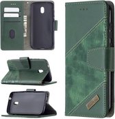 Voor Nokia C1 Plus bijpassende kleur Krokodiltextuur Horizontale flip PU lederen tas met portemonnee & houder & kaartsleuven (groen)