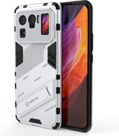 Voor Geschikt voor Xiaomi Mi 11 Ultra Punk Armor 2 in 1 PC + TPU schokbestendig hoesje met onzichtbare houder (wit)