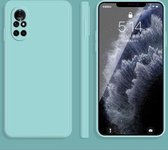 Voor Huawei nova 8 5G effen kleur imitatie vloeibare siliconen rechte rand valbestendige volledige dekking beschermhoes (hemelsblauw)