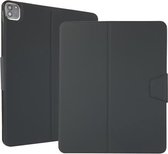 Elektrisch geperste textuur horizontale flip lederen tas met houder en pen-sleuf voor iPad Pro 12.9 2021 (donkergrijs)
