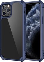 Schokbestendig glanzend acryl + TPU beschermhoes voor iPhone 11 Pro Max (blauw)