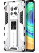 Voor Huawei Mate 30 Pro Supersonic PC + TPU schokbestendige beschermhoes met houder (wit)