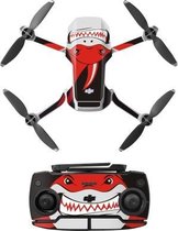 Sunnylife MM-TZ439 Waterdichte PVC-drone-body + arm + afstandsbediening Decoratieve beschermende stickerset voor DJI Mavic Mini (Shark Red)