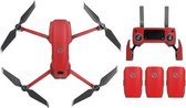 Sunnylife Carbon Fiber Waterproof All-surround 3D PVC Sticker Kit voor DJI Mavic 2 Pro / Zoom Drone Quadcopter (rood)