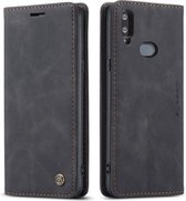 Voor Galaxy A10s CaseMe-013 Multifunctionele horizontale flip lederen tas met kaartsleuf & houder & portemonnee (zwart)