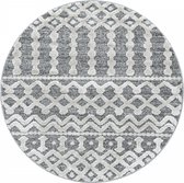 Modern laagpolig vloerkleed Pisa - grijs 4710 - rond - 200x200 cm