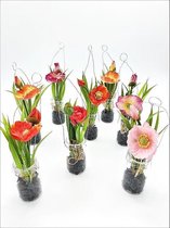 Bloemen in glazen potjes-8 stuks-Woondecoraties-Kunstbloemen-Decoraties-Cadeauset-cadeau voor vrouw