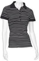 T'RIFFIC® SOLID Dames Poloshirt Korte mouw Antraciet streep size 2XL