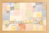 JUNIQE - Poster met houten lijst Klee - New Part of the Town M -13x18